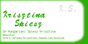 krisztina spiesz business card